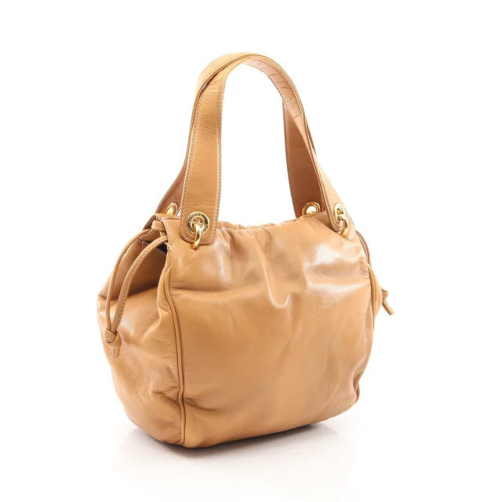 Loewe Handbag Anagram Beige Leather Cream Tan Cream